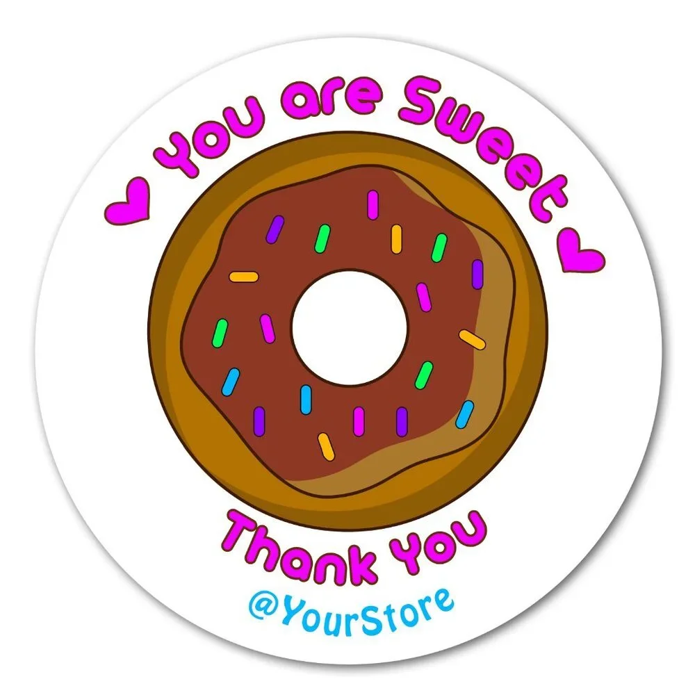 ♥️ 5x25 / 60 Thank You Stickers